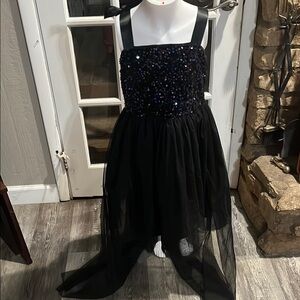 SHEIN Black Sequin Kids Formal Dress